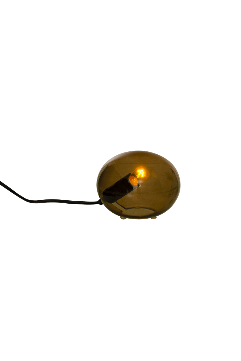 Globus 10cm Brun bordlampe Fra Aneta Lighting - Globus bordlampe i brunt glas med en lyskilde inde i glaskuglen, der giver et dekorativt og behageligt lys.
