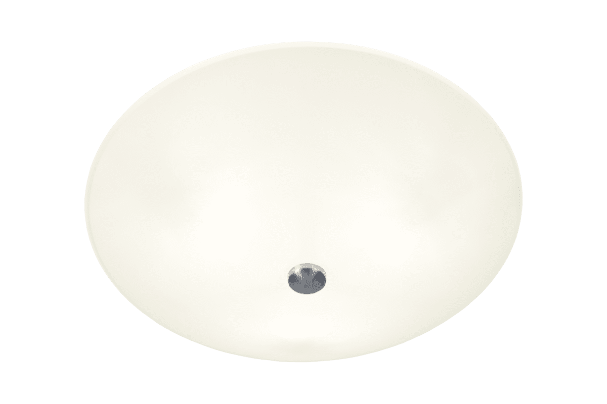 Iglo Ø42 Hvid plafond Fra Aneta Lighting - Skærmen er let skjoldformet og med detaljerne i metal passer den ind i alle interiører takket være sit tidløse design.