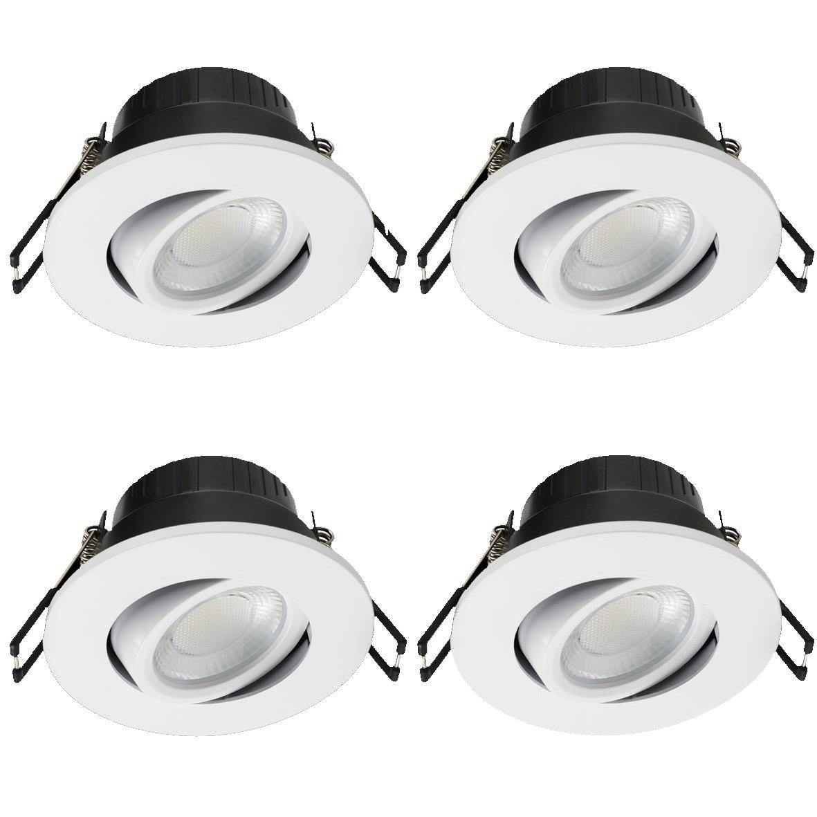 Cheapy 4CCT 4-pk Hvid Fra Designlight - Med et energiforbrug på kun 5 W og en lysstyrke på hele 550-600 lm får du både effektiv og energieffektiv belysning.