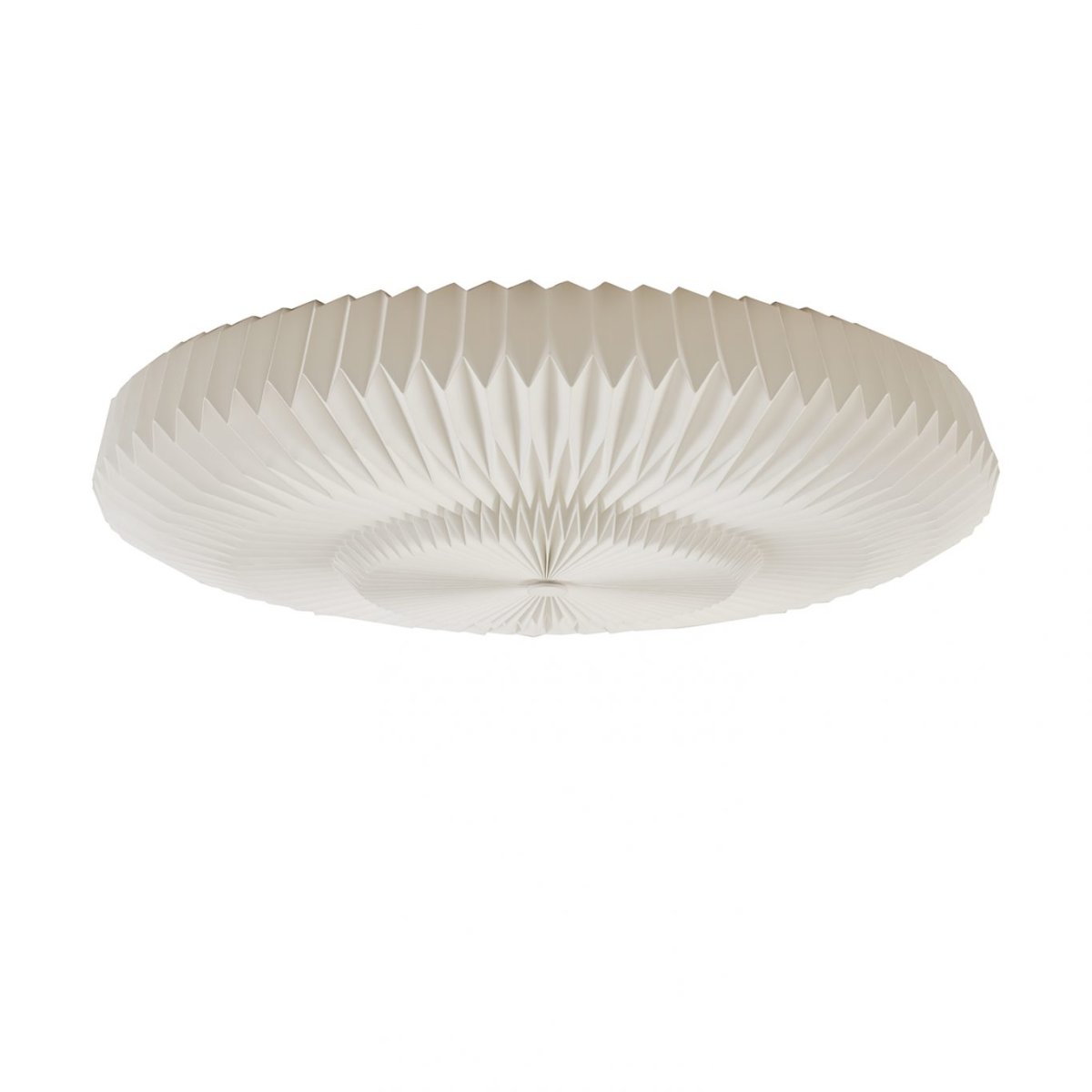 Belli Ø55 Hvid plafond Fra CO Bankeryd - Belli lavet af papir er en diskret loftslampe p&aring; trods af sin smukke plisserede konstruktion.