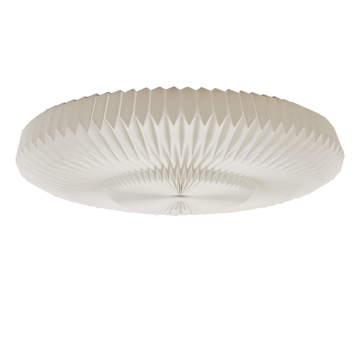 Belli Ø66 Hvid plafond Fra CO Bankeryd - Belli lavet af papir er en diskret loftslampe p&aring; trods af sin smukke plisserede konstruktion.
