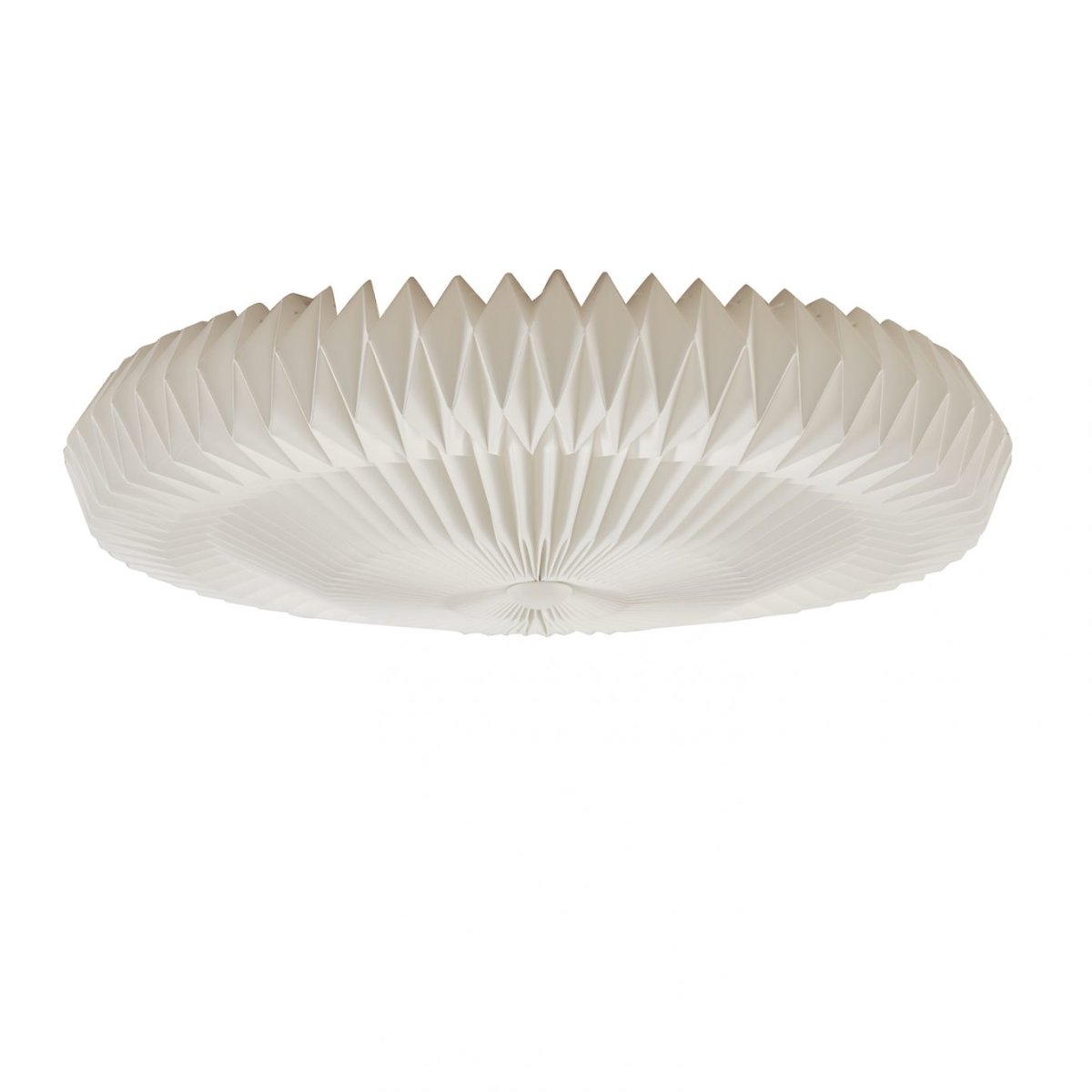Pompom Ø57 Hvid plafond Fra CO Bankeryd - Papirpompomen er en diskret loftlampe p&aring; trods af sit smukke plisserede design.