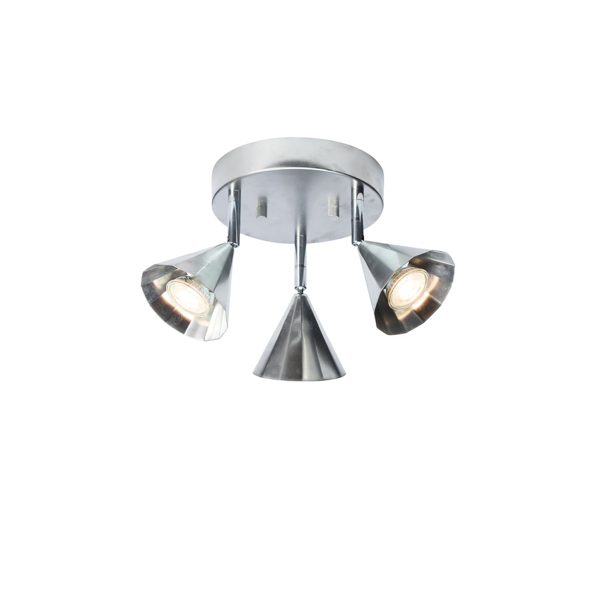 Rain 3 Sølv spotlight Fra CO Bankeryd - Loftslampen spreder et j&aelig;vnt lys, der skaber en behagelig atmosf&aelig;re, og dens stilrene form g&oslash;r den til en diskret men elegant detalje i alle typer interi&oslash;r.