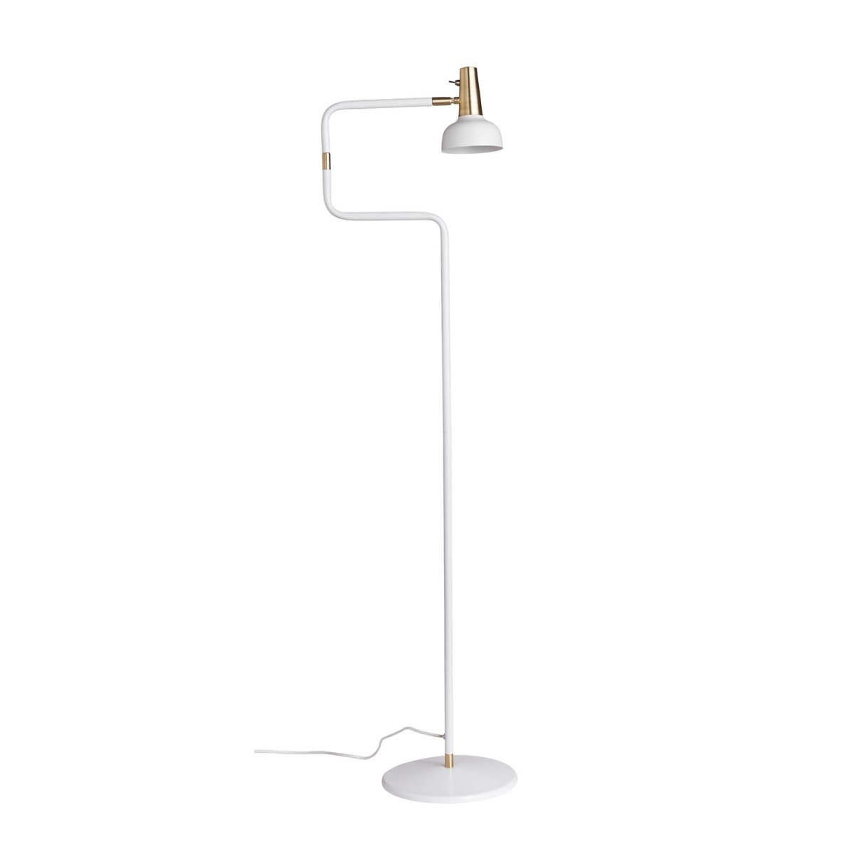 Ray Varm hvid gulvlampe Fra CO Bankeryd - Ray gulvlampen har et moderne udtryk og er ideel til en hyggelig læsesession.