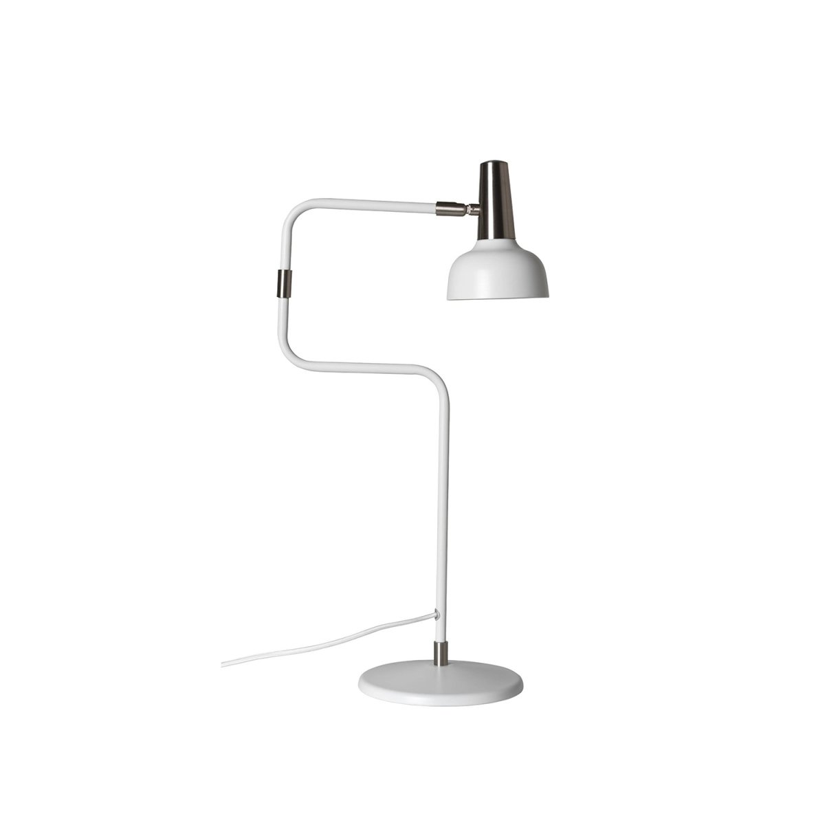 Zoom billede af Ray 58cm Hvid bordlampe Fra CO Bankeryd - Ray bordlampe er designet til at blive placeret ved sofaen eller en yndlingsstol, ved sengen eller på et hjemmekontor Lige så funktionel når; om aftenen for løsning er den skulpturel og skaber karakter til rummet om dagen.
