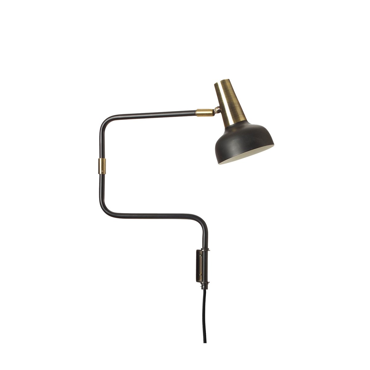 Ray Sort læselampe Fra CO Bankeryd - Ray v&aelig;glampen kan med fordel bruges i stuen ved siden af en sofa eller l&aelig;nestol, samt i en korridor eller over en sk&aelig;nk, da den tilf&oslash;rer rummet et moderne pr&aelig;g.