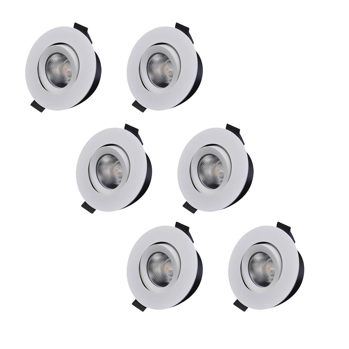 D-007 Downlight 2700K 6-pk Hvid Fra Designlight - D-007 er en serie af downlights med en kombineret linse og reflektor for optimal lysfordeling/billede.