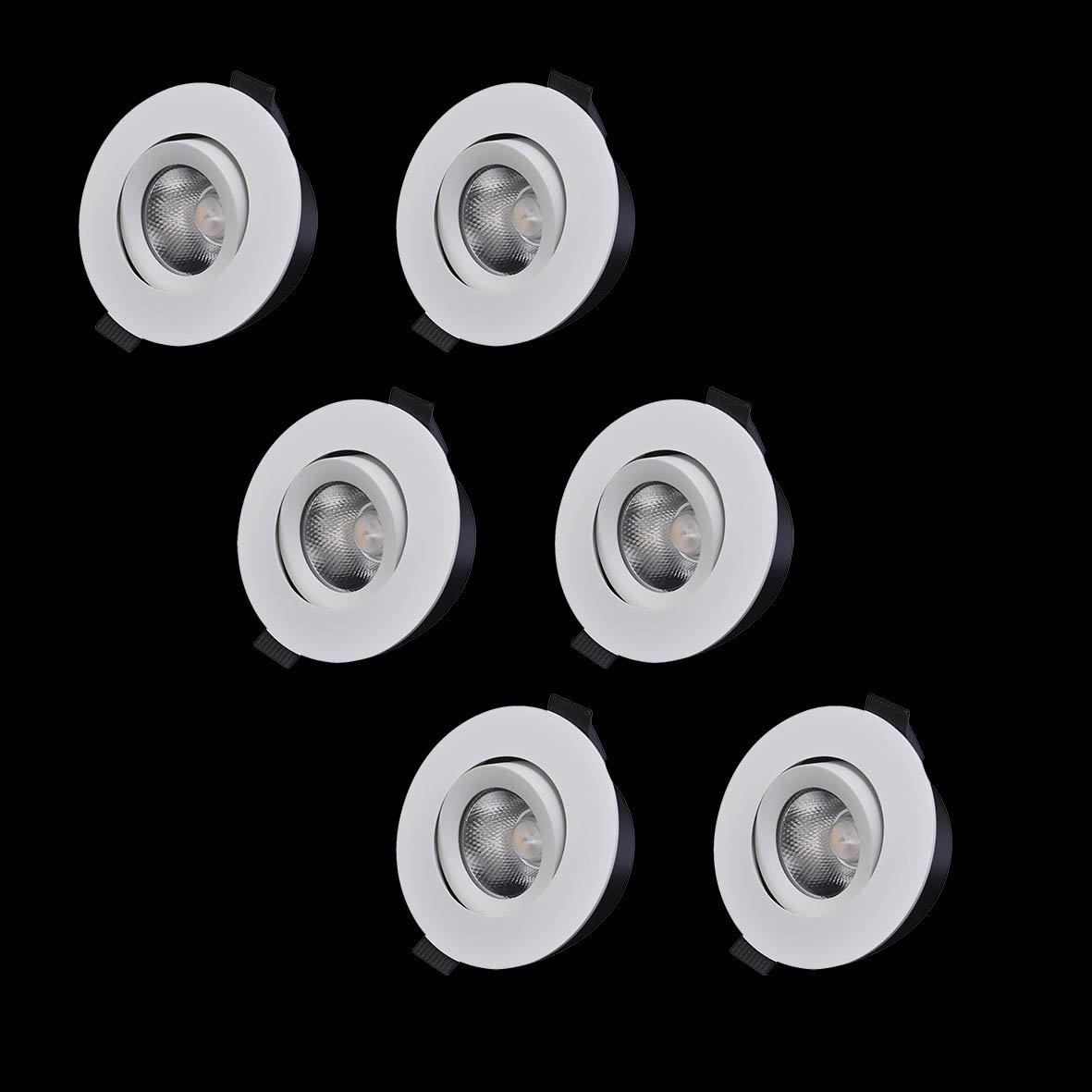 D-007 Downlight 3000K 6-pk Hvid Fra Designlight - D-007 er en serie af downlights med en kombineret linse og reflektor for optimal lysfordeling/billede.