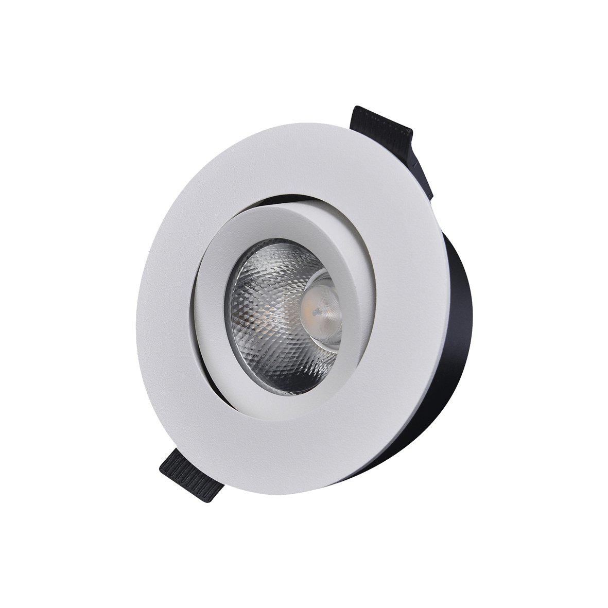 D-007 Downlight 4000K Hvid Fra Designlight - Armaturets driver og samled&aring;se (inkluderet) er designet til at blive monteret med 28 linser i kombination med 12-13 mm loftplader.