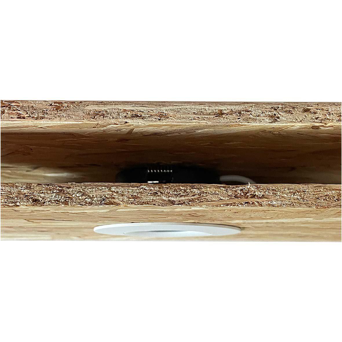 D-007 Downlight 3000K Hvid Fra Designlight - Armaturets driver og samled&aring;se (inkluderet) er designet til at blive monteret med 28 linser i kombination med 12-13 mm loftplader.
