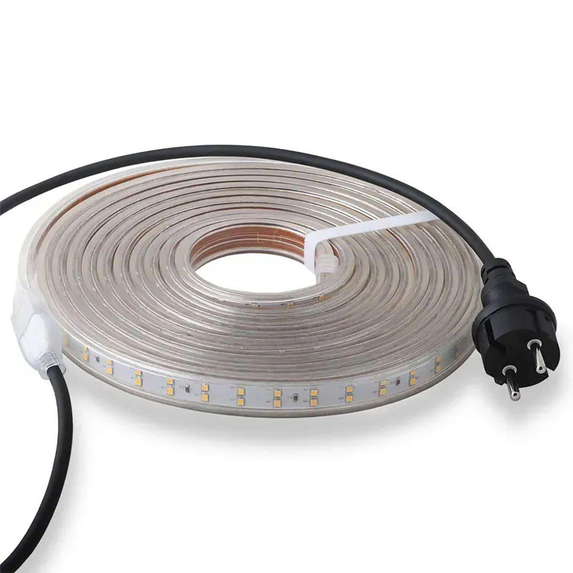 Arbejdsbelysning DB-553 230V 5m Fra Designlight - Alternativ til dem, der har brug for en komplet LED-strip på 5m, der er klar til at blive tilsluttet med det medfølgende 3m kabel med stik.