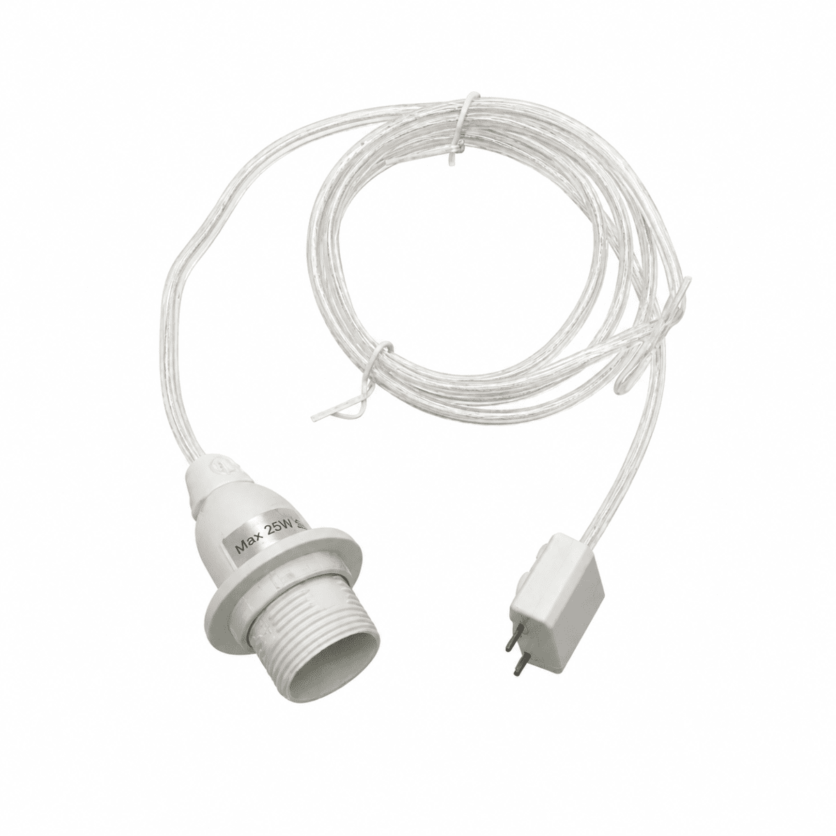 DCL ophæng til stjerne 1,5m Gennemsigtig Fra Nordic Lighting - Ophænget er specielt tilpasset til at passe til DCL-stikkontakter (Device for Connection of Luminaires) og gør installationen nem, stabil og stilfuld.