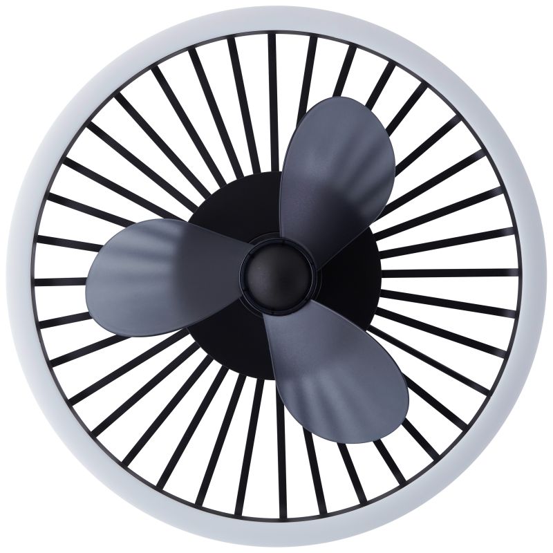 Capo Ø48 Sort Fra Brilliant - Den luftige konstruktion i sort metal og plastik giver et let og elegant indtryk, der passer perfekt i stuen, sovev&aelig;relset, spisestuen eller hjemmekontoret.