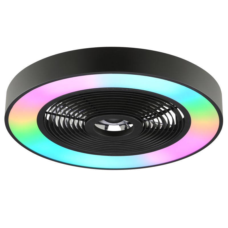 Catania Ø48 Sort Fra Brilliant - Armaturet er ogs&aring; udstyret med IC-RGB-teknologi, der skaber bl&oslash;de farveovergange og levende lyseffekter for en unik og atmosf&aelig;risk atmosf&aelig;re.