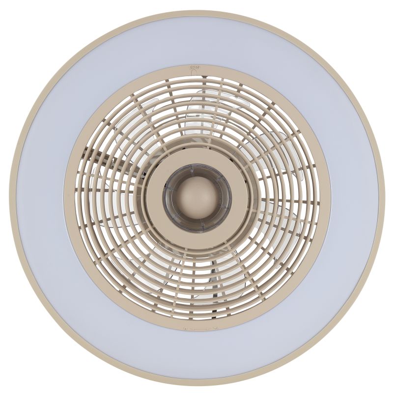 Catania Ø48 Beige Fra Brilliant - Armaturet er ogs&aring; udstyret med IC-RGB-teknologi, der skaber bl&oslash;de farveovergange og levende lyseffekter for en unik og atmosf&aelig;risk atmosf&aelig;re.