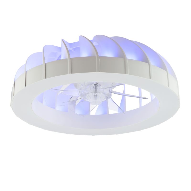 Fanora Ø46 Hvid Fra Brilliant - For ekstra stil er Fanora udstyret med integreret RGB-belysning, der kan skinne i forskellige farver og effekter, hvilket g&oslash;r det nemt at tilpasse rummets fornemmelse til dit hum&oslash;r og din lejlighed.