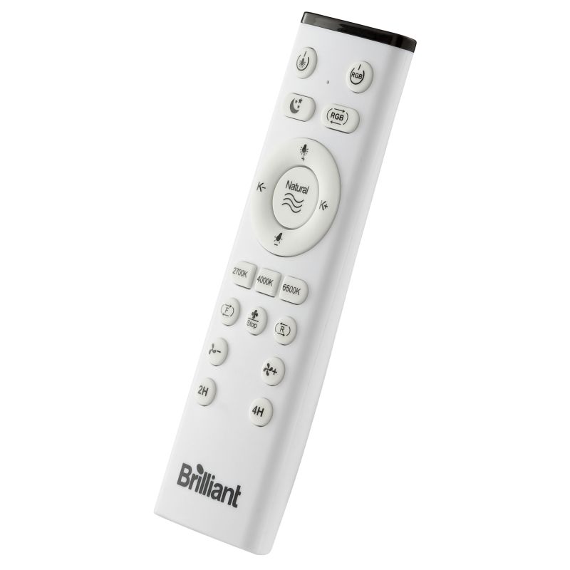 Fanora Ø46 Hvid Fra Brilliant - For ekstra stil er Fanora udstyret med integreret RGB-belysning, der kan skinne i forskellige farver og effekter, hvilket g&oslash;r det nemt at tilpasse rummets fornemmelse til dit hum&oslash;r og din lejlighed.