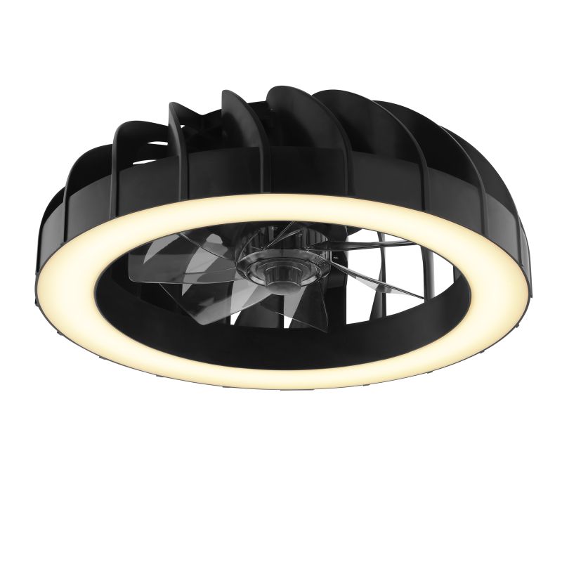 Fanora Ø46 Sort Fra Brilliant - For ekstra stil er Fanora udstyret med integreret RGB-belysning, der kan skinne i forskellige farver og effekter, hvilket g&oslash;r det nemt at tilpasse rummets fornemmelse til dit hum&oslash;r og din lejlighed.