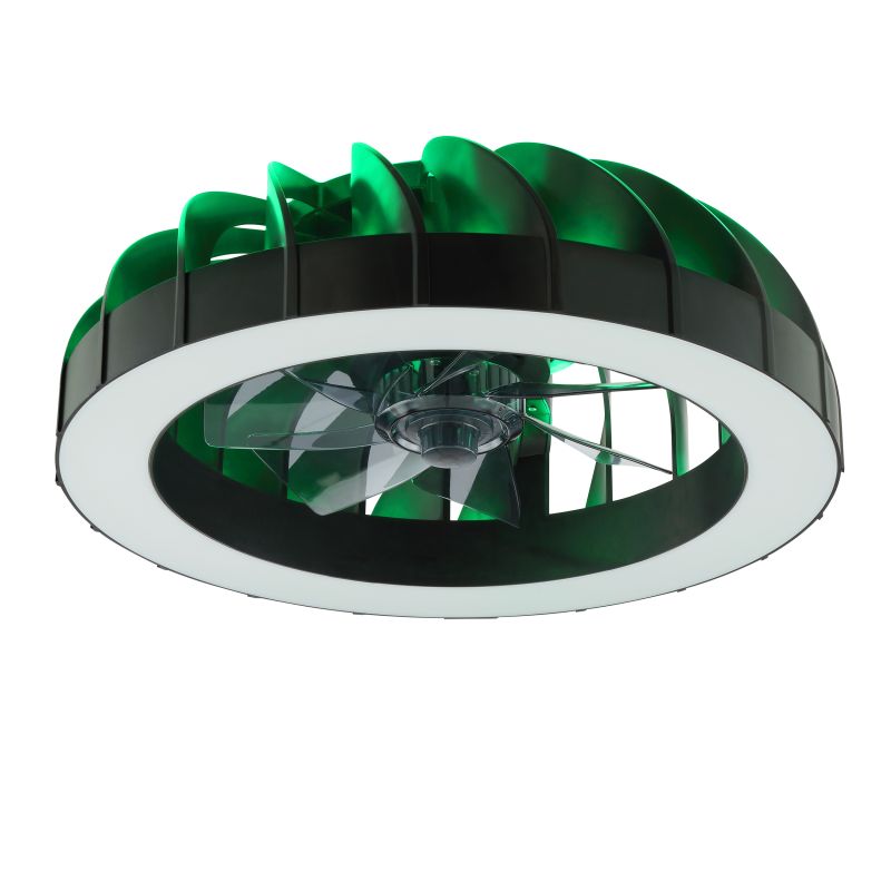 Fanora Ø46 Sort Fra Brilliant - For ekstra stil er Fanora udstyret med integreret RGB-belysning, der kan skinne i forskellige farver og effekter, hvilket g&oslash;r det nemt at tilpasse rummets fornemmelse til dit hum&oslash;r og din lejlighed.