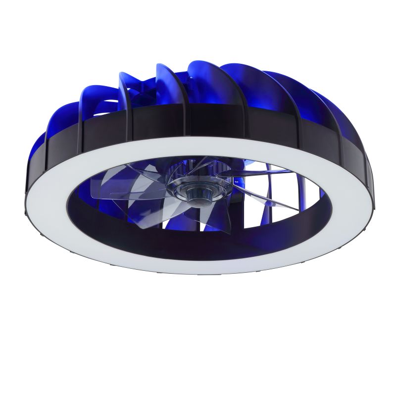 Fanora Ø46 Sort Fra Brilliant - For ekstra stil er Fanora udstyret med integreret RGB-belysning, der kan skinne i forskellige farver og effekter, hvilket g&oslash;r det nemt at tilpasse rummets fornemmelse til dit hum&oslash;r og din lejlighed.