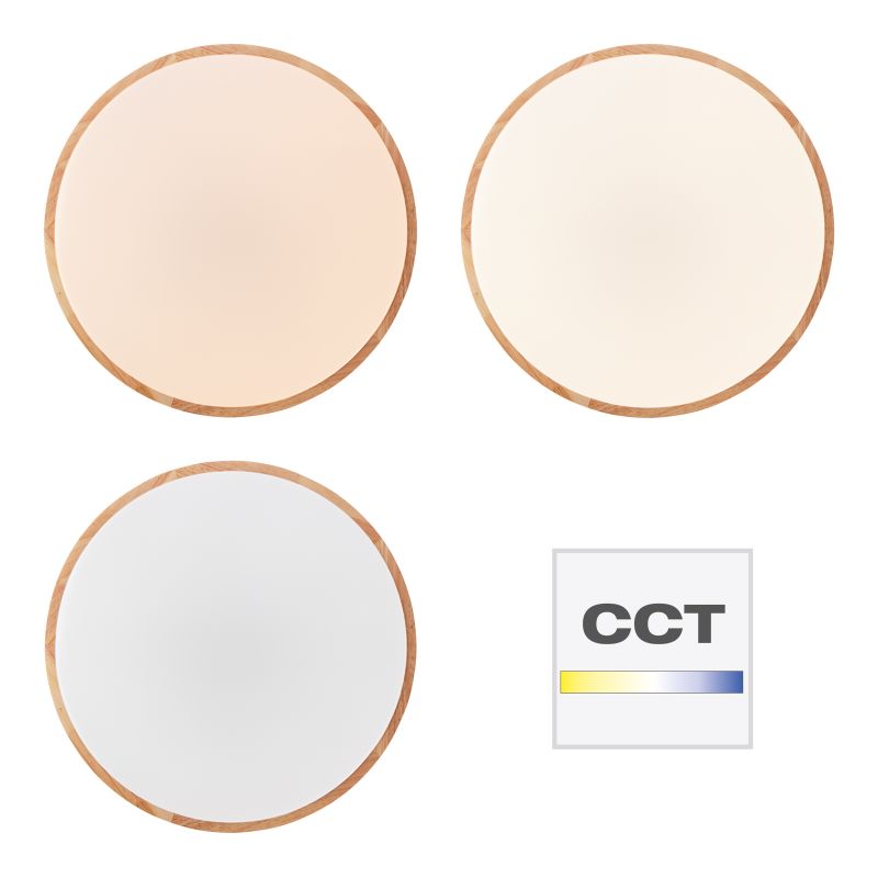 Slimline Ø50 Træ plafond Fra Brilliant - Med sit enkle og naturlige design er den perfekt til dem, der værdsætter en minimalistisk æstetik, men stadig ønsker elementer af varme og natur.