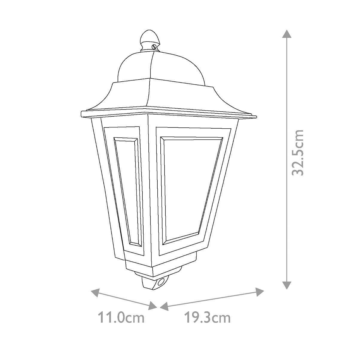 Deco Lane 32cm Beige udendørslampe Fra Elstead Lighting - Den er lavet af forkromet aluminium og polycarbonat og tilbyder en let, men robust konstruktion, der er vejrbestandig og langtidsholdbar.