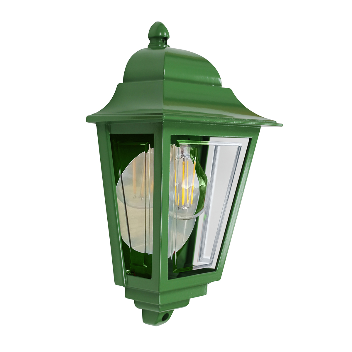Deco Lane 32cm Grøn udendørslampe Fra Elstead Lighting - Den er lavet af grønt aluminium og polycarbonat og tilbyder en let, men robust konstruktion, der er vejrbestandig og lang levetid.