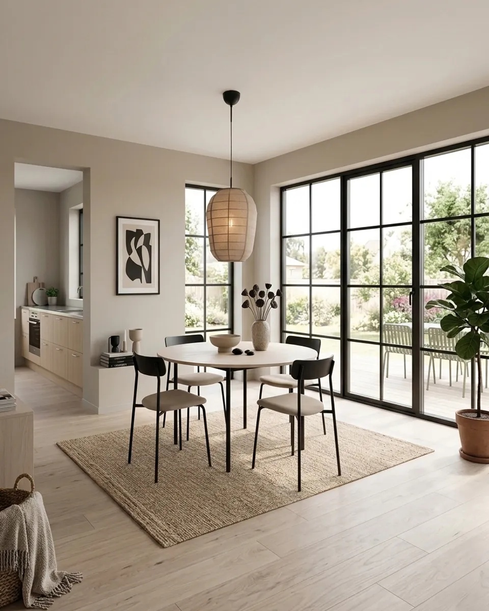Delino Ø40 Beige loftslampe Fra By Rydéns - Delino er en stilfuld pendellampe, der kombinerer naturlige materialer med et bl&oslash;dt og tidl&oslash;st design.