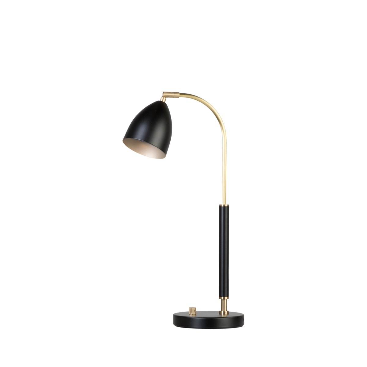 Deluxe 50cm Sort skrivebordslampe Fra Belid - Lampen giver et behageligt lys og har en justerbar spotlight og lysd&aelig;mperfunktion til at justere lysstyrken efter behov.