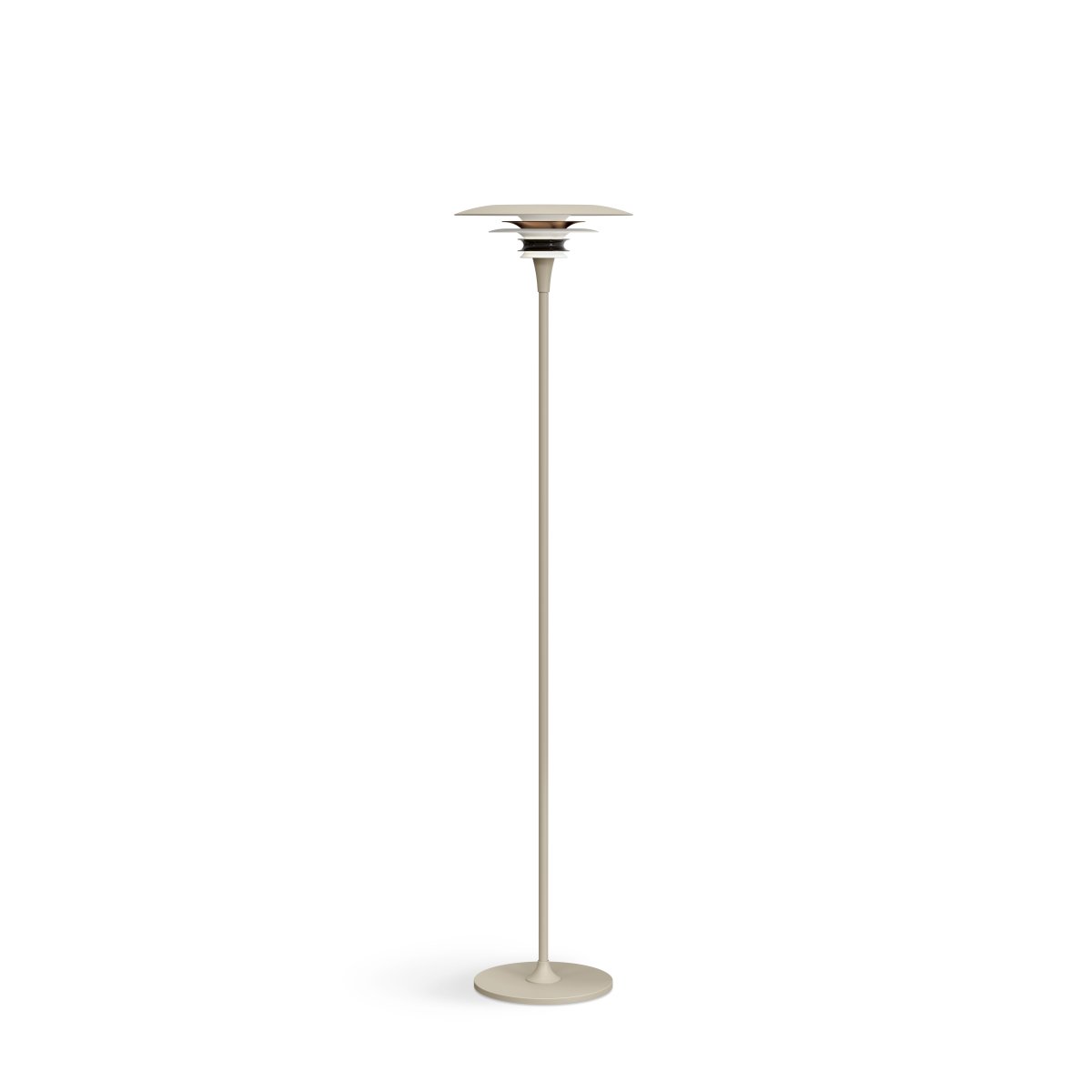 Diablo Ø30 Sand/bronze gulvlampe Fra Belid - Lampen f&aring;s i flere farvekombinationer, is&aelig;r i en sl&aring;ende blanding af sandbeige og bronze, der giver et moderne og samtidig dramatisk udtryk.
