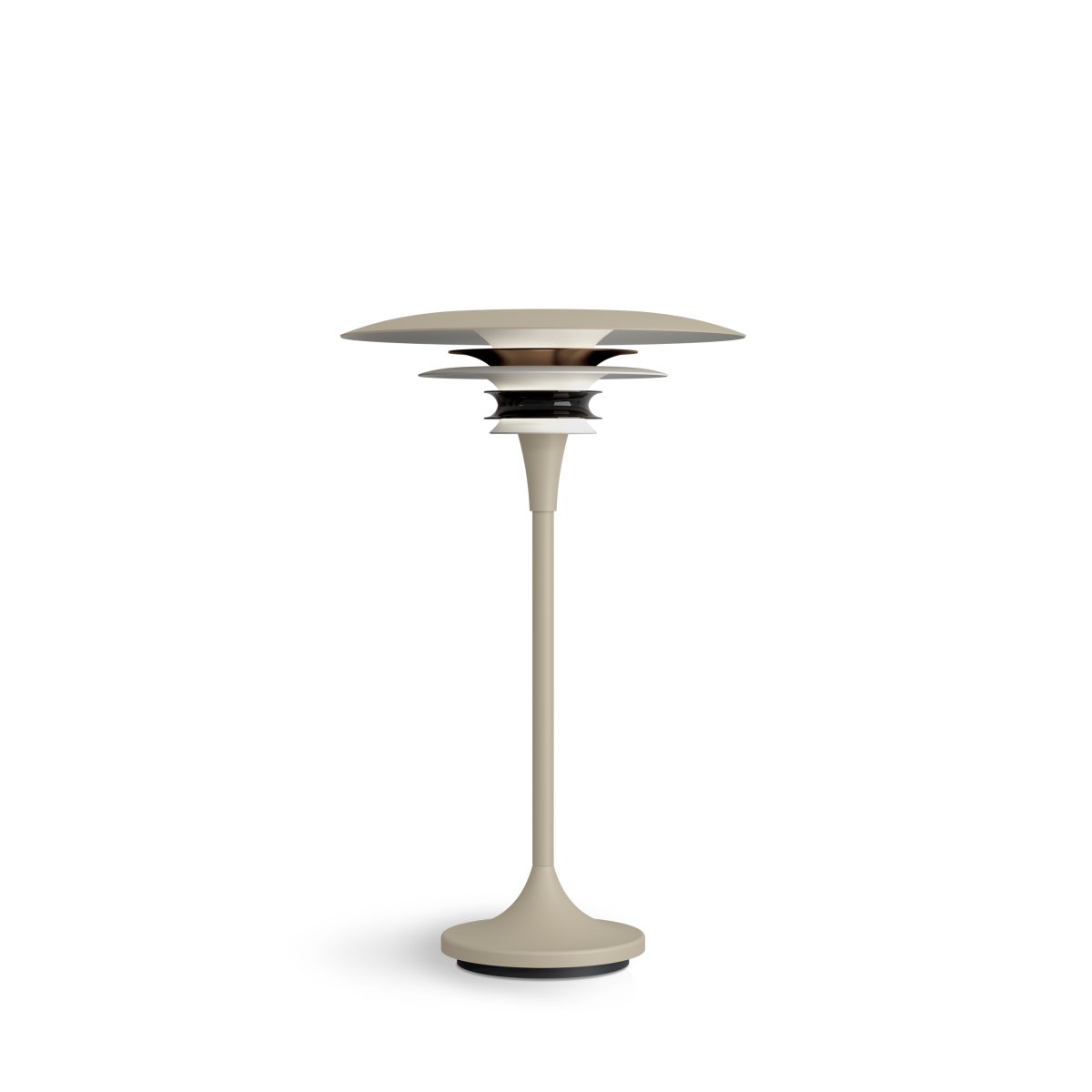 Diablo 48cm Sand/bronze bordlampe Fra Belid - Denne model er 48 cm h&oslash;j og har en beige/sandfarve med bronzedetaljer.