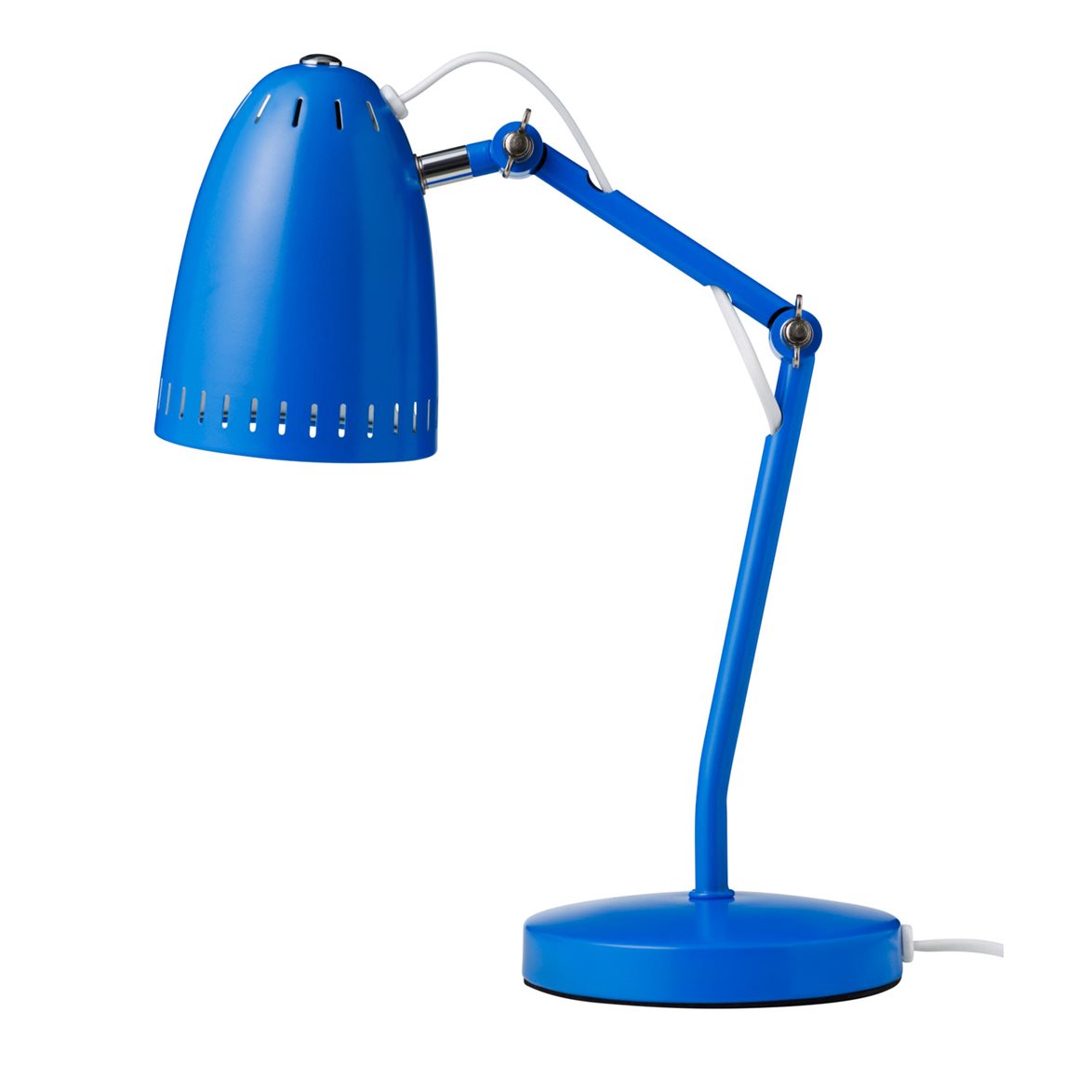 Dynamo 40cm Blå skrivebordslampe Fra Superliving - Designet til at passe til b&aring;de hjem og kontor, Dynamo kombinerer holdbarhed med et retro-inspireret touch.