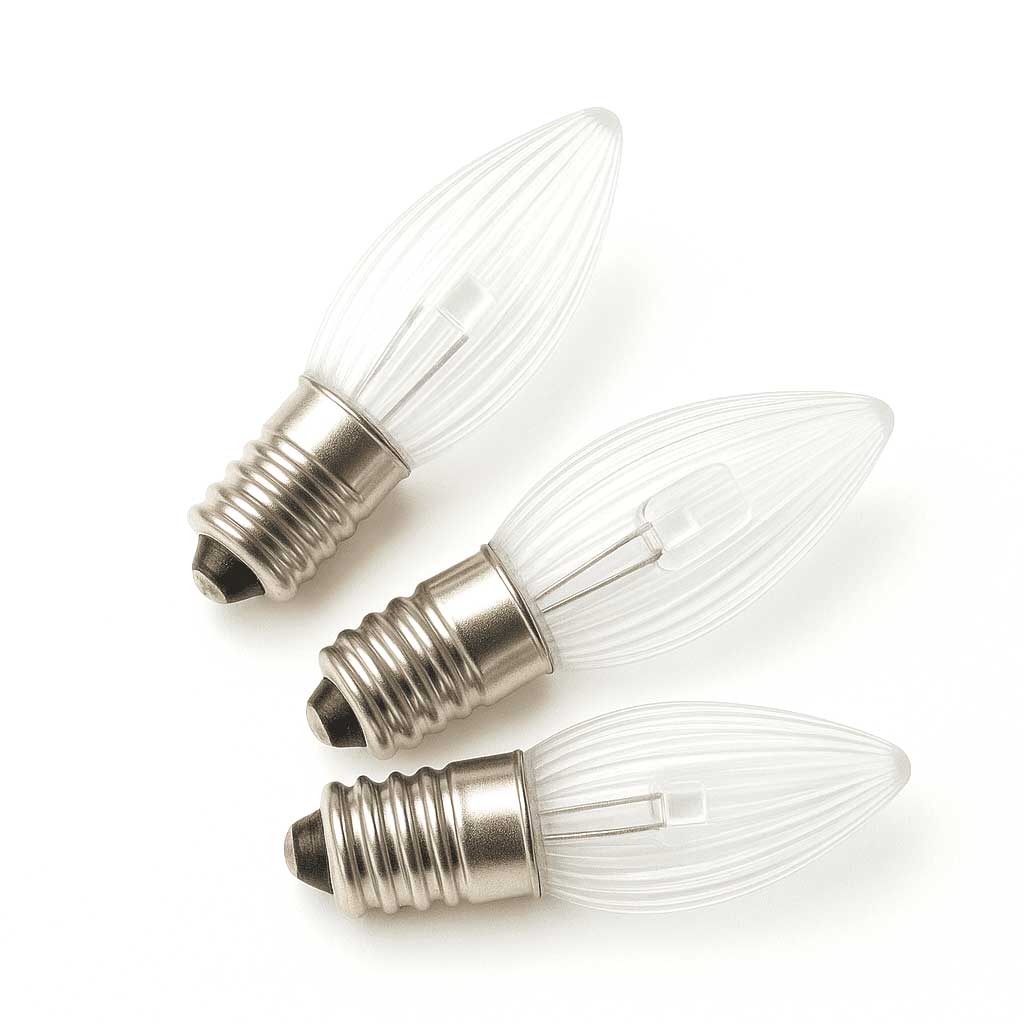 E10 LED 0,2W 2700K 3-pk Fra Pixie Design - Erstatningsp&aelig;re i en pakke med 3, E10-fatning, 0,2w pr.