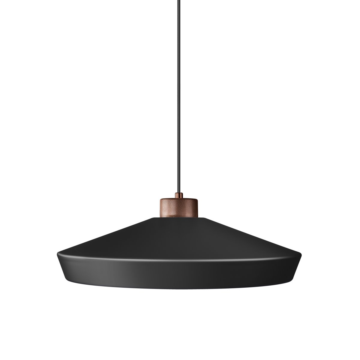 Edge Ø50 Sort loftslampe Fra Herstal - Med en diameter p&aring; 17 cm og en h&oslash;jde p&aring; 50 cm bliver den en imponerende detalje i dit v&aelig;relse.