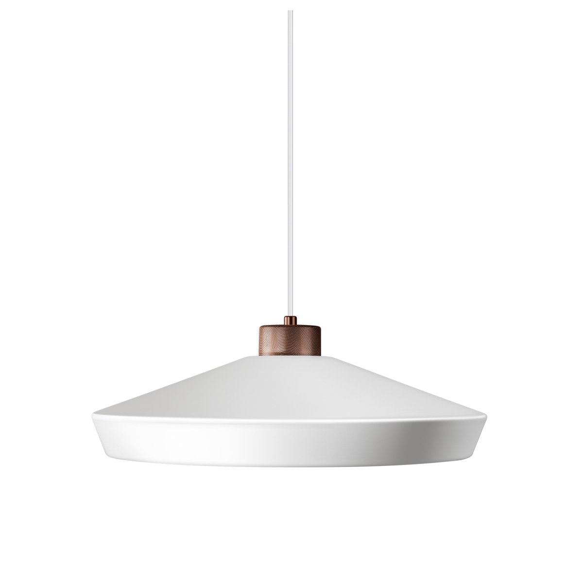 Edge Ø50 Hvid loftslampe Fra Herstal - Med en diameter p&aring; 17 cm og en h&oslash;jde p&aring; 50 cm bliver den en imponerende detalje i dit v&aelig;relse.