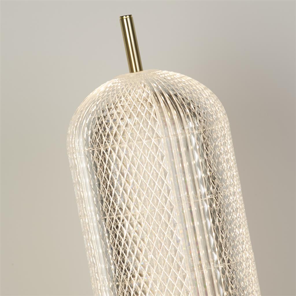Capsule 60cm Messing bordlampe Fra Searchlight - Capsule er en elegant og moderne bordlampe med detaljer i satinmessing og en skærm i akrylglas, der spreder et blødt og behageligt lys.