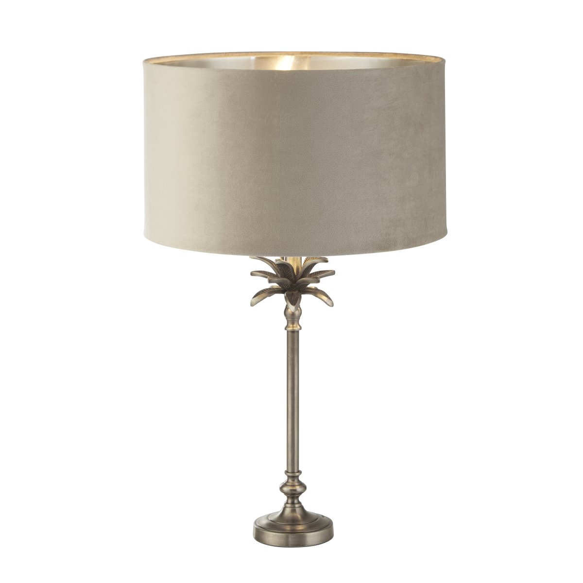 Palm 45cm Taupe bordlampe Fra Searchlight - Palm bordlampe er den perfekte kombination af stil og funktion.