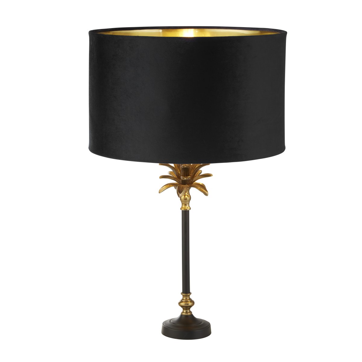 Palm 45cm Sort bordlampe Fra Searchlight - Palm bordlampe kombinerer stil og funktion på en sød måde og passer til både traditionelle og moderne interiører.