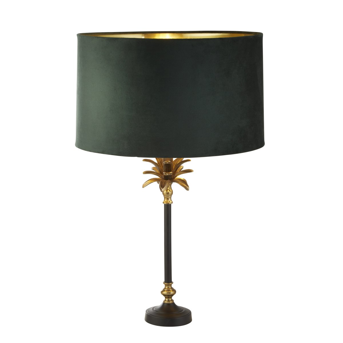 Palm 45cm Grøn bordlampe Fra Searchlight - Palm bordlampe kombinerer stil og funktion på en sød måde og passer til både traditionelle og moderne interiører.
