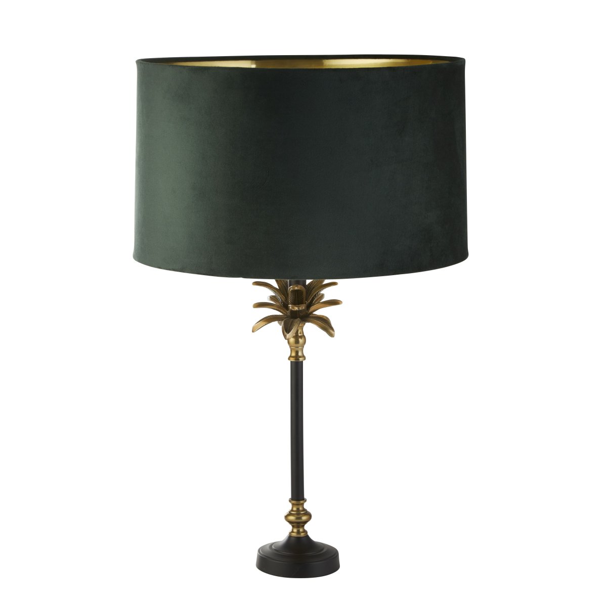Palm 45cm Grøn bordlampe Fra Searchlight - Palm bordlampe kombinerer stil og funktion på en sød måde og passer til både traditionelle og moderne interiører.