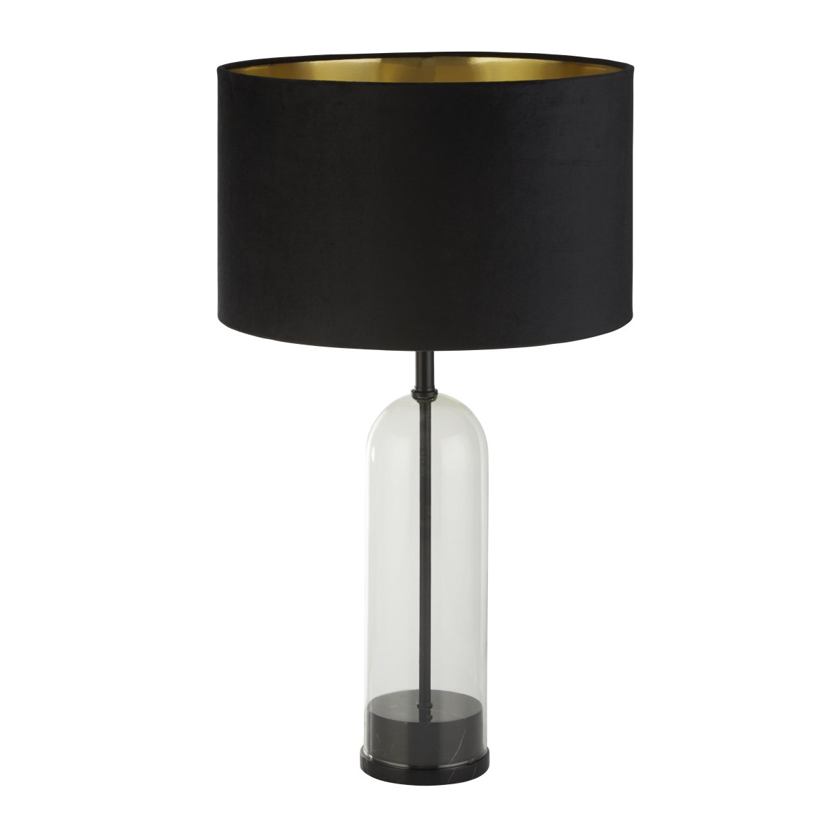 Oxford 44cm Sort bordlampe Fra Searchlight - Med en total h&oslash;jde p&aring; 70 cm og en justerbar h&aelig;ldningsvinkel p&aring; 6 grader udstr&aring;ler lampen b&aring;de elegance og finesse.