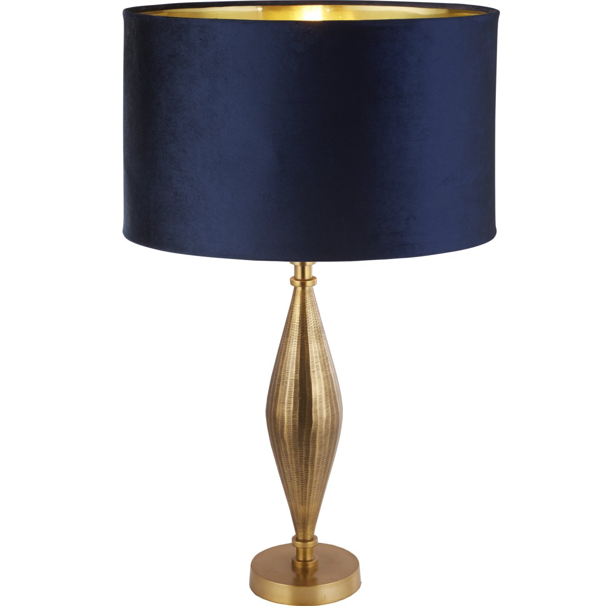 Rye 50cm Blå bordlampe Fra Searchlight - Rye bordlampen er med sit tidl&oslash;se design og detaljerigdom et sandt statement til ethvert rum.