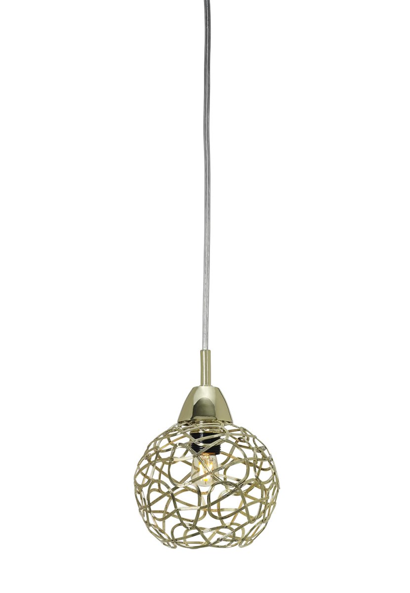 Zoom billede af Excel Ø13 Messing vindueslampe Fra Cottex - Den &aring;bne metalsk&aelig;rm tilf&oslash;jer en moderne og elegant f&oslash;lelse, hvilket g&oslash;r den til en i&oslash;jnefaldende detalje i ethvert vindue.
