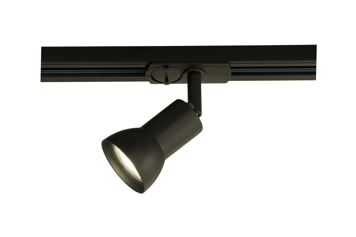 Slim spot Sort Fra Aneta Lighting - Slank spotlight til Anetas Trackline skinnesystem.