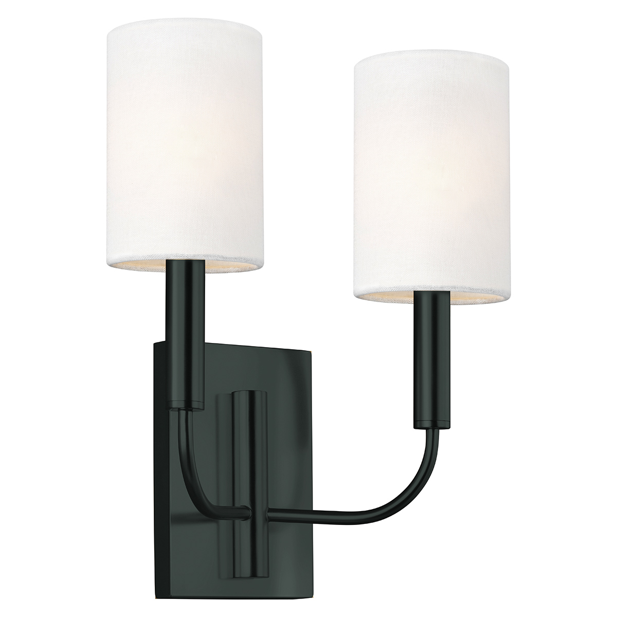 Brianna 36cm Sort væglampe Fra Elstead Lighting - Brianna er en dekorativ v&aelig;glampe med et luftigt, minimalistisk design.