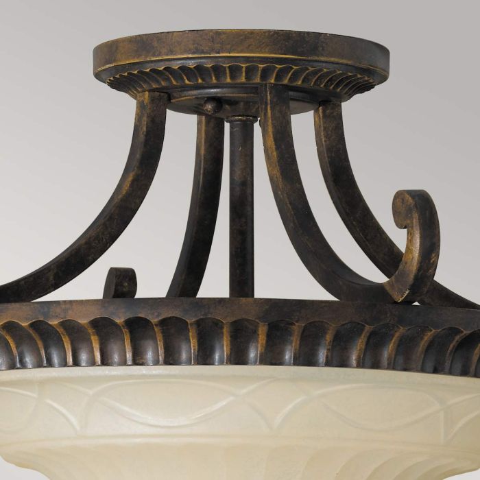 Drawing Room Ø44 Bronze plafond Fra Elstead Lighting - Drawing Room &auml;r en kollektion i klassisk edvardiansk stil.