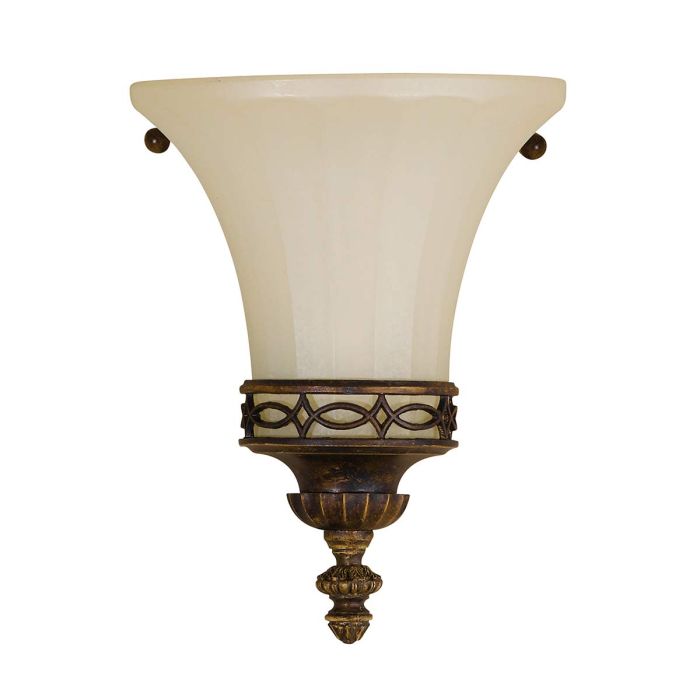 Drawing Room Ø22 Bronze væglampe Fra Elstead Lighting - Ljusk&auml;llan omfamnas av det dekorativa glaset som bidrar med en fin och harmonisk ljusspridning i rummet.