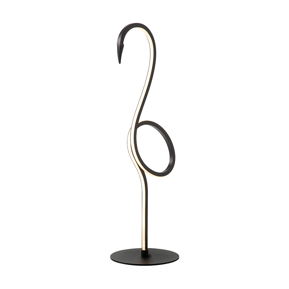 Flamingo 50cm Sort bordlampe Fra Elstead Lighting - Flamingo &auml;r en konstn&auml;rlig och elegant bordslampa som kombinerar modern design med skulptural estetik.