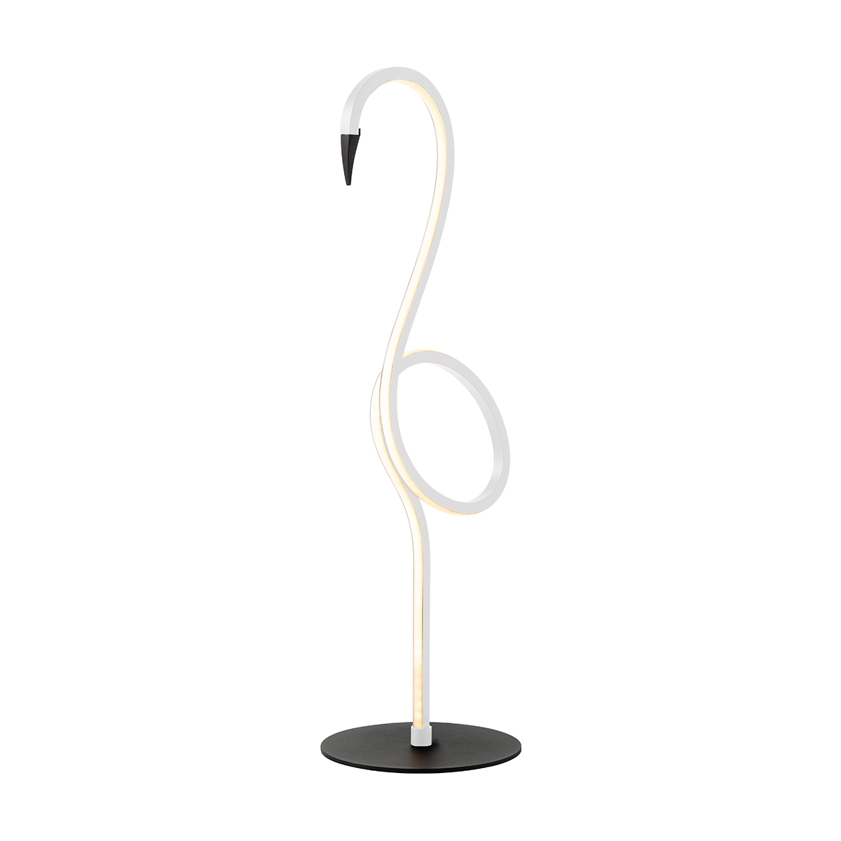 Flamingo 50cm Hvid bordlampe Fra Elstead Lighting - Flamingo &auml;r en konstn&auml;rlig och elegant bordslampa som kombinerar modern design med skulptural estetik.