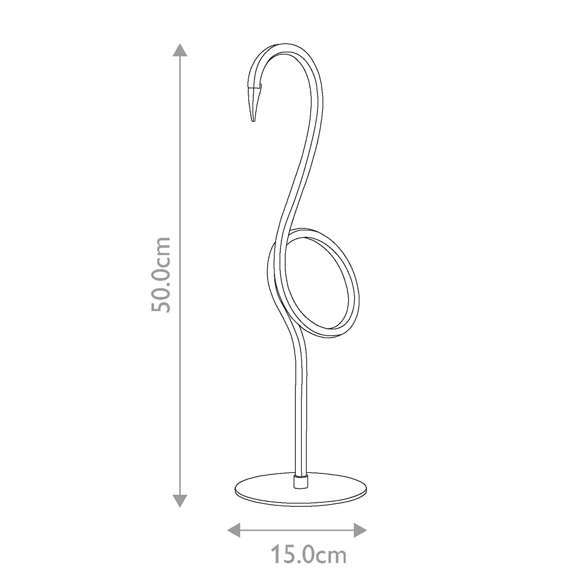 Flamingo 50cm Hvid bordlampe Fra Elstead Lighting - Flamingo &auml;r en konstn&auml;rlig och elegant bordslampa som kombinerar modern design med skulptural estetik.